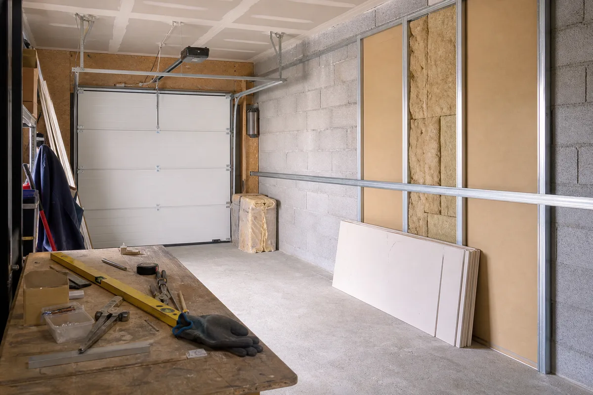 Isolation du garage : murs, plafond, sol et porte