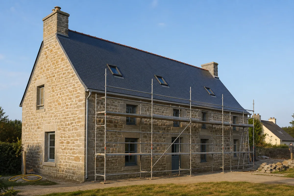 Débord de toit : coordonner toiture et isolation extérieure